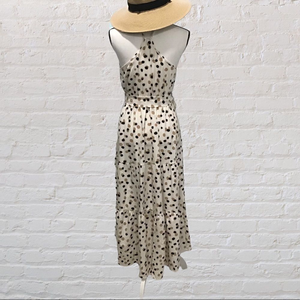 White Polka Dot Boho Maxi Dress - Picture 7 of 10